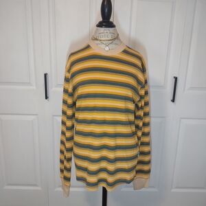 NWOT Urban Outfitters| 90's Y2K Thermal Striped Long Sleeve| Men's Small